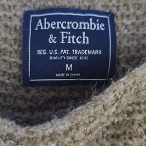 Abercrombie & Fitch‎ Women's Color Block Boat Neck Sweater Tan Brown Size Medium thumbnail 2