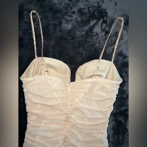 Oh Polly Never Too Late Mini Dress in Beige Size 6 thumbnail 12