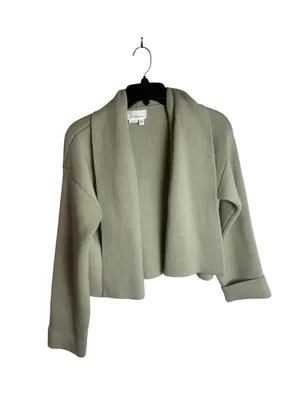 Anthropologie The Mariel Cropped Cardigan Sweater in green one size thumbnail 2