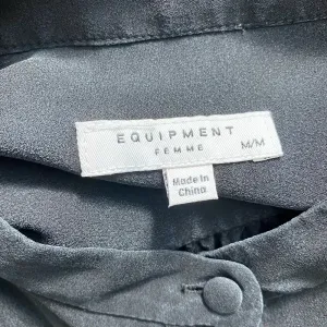 Equipment‎ Femme Francois Silk Shirt Button Down Dress in Black Size US Medium thumbnail 12
