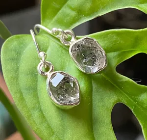 Herkimer Diamond Sterling Silver Dangle Earrings thumbnail 3