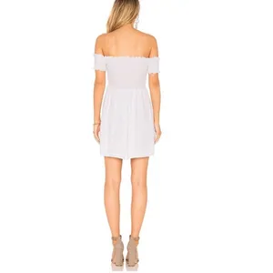 Show Me Your MuMu Dolly Smocked White Mini Dress Medium thumbnail 15