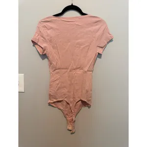 Free People Intimately Dusty Pink Notched Neck Bodysuit OB951297 Size M NWT thumbnail 3