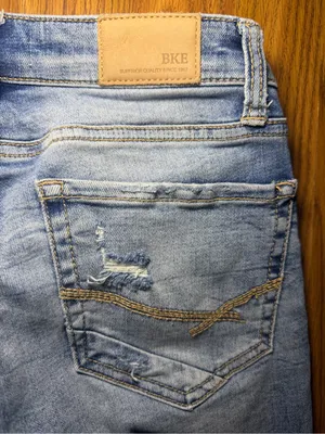 BKE Stella Slim Fit Low Rise Skinny Jeans 25 x 29.5 light distressing thumbnail 4