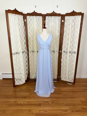 Elegant New Thread Layla Silver Dove Chiffon Gown thumbnail 3