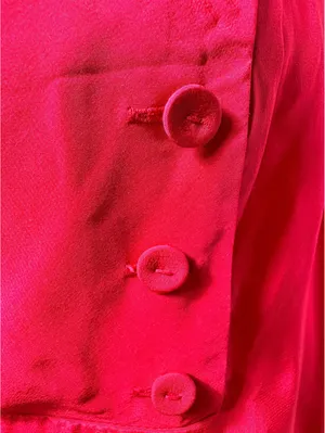 BCBG Max Azria Women's Red Silk Sleeveless Blouse with Cowl Neck thumbnail 4