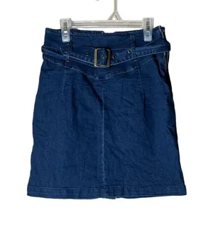 ‎Free People jean mini skirt size 2 thumbnail 1