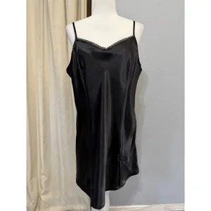 APT. 9‎ Intimates Chemise XL Black Side Slit Adjustable Straps Whimsigoth Slip thumbnail 3