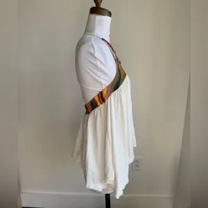 Free People Beach Date White Flowy Strappy Tank Top Multicolor Embroidery thumbnail 4