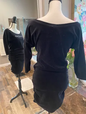Logo Velour Dress thumbnail 3
