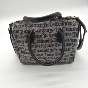 Juicy Couture Monogram Satchel Crossbody Bag Black White Logo AOP‎ thumbnail 2