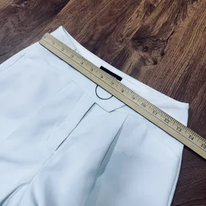 Express Ankle High Rise Trouser Dress White Pants cropped sz 0R career‎ office thumbnail 8