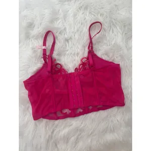 Victoria’s Secret Dream Angels Wicked Shimmer Heart Embroidery Corset Pink Large thumbnail 7