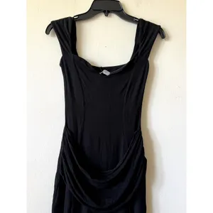 Oh Polly Elva Modal Sweetheart Neck Cowl Waist Maxi Dress in Black Size S New thumbnail 8