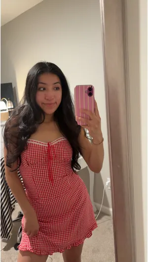 Two piece red gingham set Size M thumbnail 2