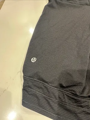 Lululemon black striped‎ tank top with cinch hem thumbnail 5