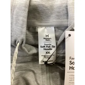 Member's Mark Favorite Soft Full Zip Hoodie‎ Gray XXL Performance Activewear thumbnail 5