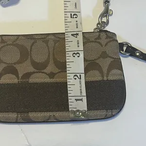 Coach‎ Wristlet Womens OS Brown Signature C Monogram Canvas Zip Pouch thumbnail 6
