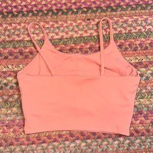 PINKY ORANGE ATHLETIC CROP CAMI TANK thumbnail 2
