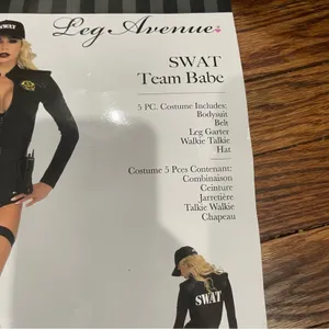 NEW Leg Avenue Swat Team Babe Halloween Costume Size Medium thumbnail 7