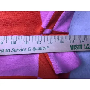 STARFIT Knit Shorts Women Size M Pink Orange Checkered High Waisted Retro thumbnail 5
