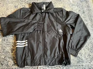 Adidas black windbreaker nwot thumbnail 1