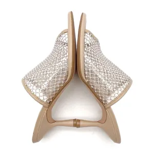 Ted Baker Celya Crystal Mesh Heeled Mules Sandals Nude Tan Size EU 39 US 8.5 thumbnail 8