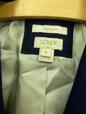J. Crew Schoolboy Wool blend Navy Blazer with Gold Buttons size 6 thumbnail 3
