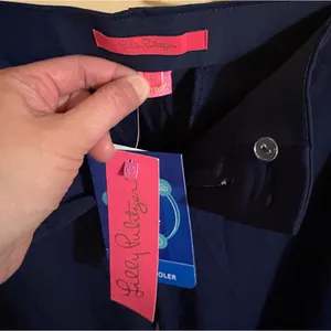 NWT Lilly Pulitzer Travel UPF 50+ Trousers in True Navy thumbnail 4