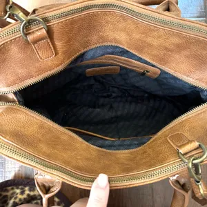 STEVE MADDEN brown top handle purse with detachable crossbody strap thumbnail 7
