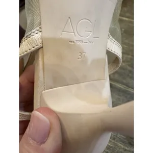 AGL DEA‎ MESH peep-toe slingback sandals Size 37 US 7 Tulle thumbnail 12