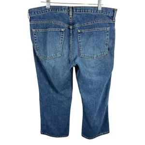 Abercrombie‎ & Fitch 100% Cottom Med Wash Straight Leg Jean Capris Made In USA 8 thumbnail 2