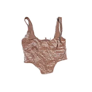 SKIMS Size Small Logo Velvet Zipper Corset Crop Top sienna AP-BUS-1511 New thumbnail 6