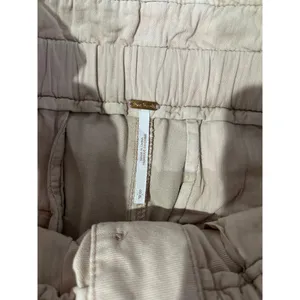 Free People Margate Paperbag Waist Pleated Misty Rose Trouser Pants Sz S thumbnail 6