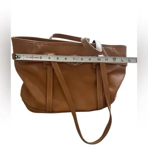 Dooney & Bourke Tan Logo Lock Tote HL640‎ Leather Purse thumbnail 10