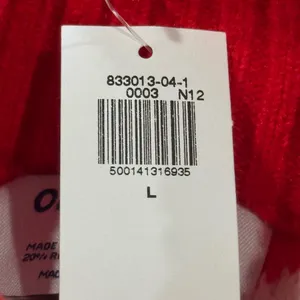 Old Navy SoSoft Fair Isle Mock Neck Sweater Red White Women’s L Holiday thumbnail 7