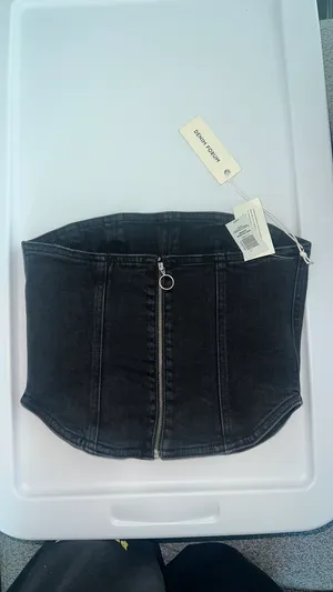 Aritzia Denim Forum Black Denim corset thumbnail 2