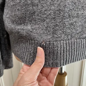Abercrombie & Fitch Women's Gray Marled Pullover Sweater Size Small Moose Cotton thumbnail 7