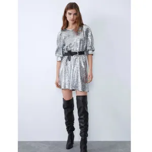 NWOT ZARA All Over Sequence Bloggers Fav Dress Holiday Cocktail Party thumbnail 5