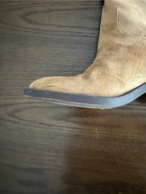 H&M Tall Suede Pull-On Boots in Tan thumbnail 5