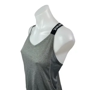 Nike Dri Fit Women's Gray Crossback Running Yoga Workout Athletic Tank Top Sz M thumbnail 2