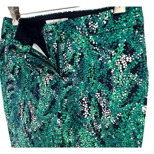 Boden Trouser Pants Womens 6 LONG Green Sea Grapes Taper‎ Stretch Modern Comfort thumbnail 3