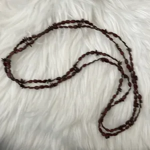 Vintage Seed Strung Necklace Brown thumbnail 2