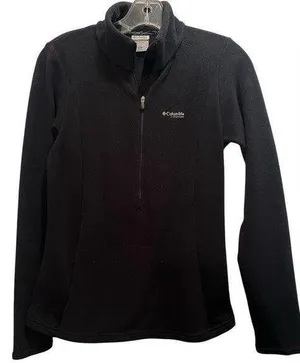 Columbia Titanium Fleece Pullover Jacket, Black, 1/2 zip, Omni-Shield, Size XS thumbnail 1
