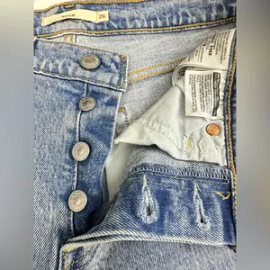 Levi's Premium Wedgie jeans button fly high waist size 26 thumbnail 7