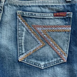 Vintage Y2K 7 For All Mankind Dojo Jeans Size 29 Bootcut Rhinestone USA Made thumbnail 3
