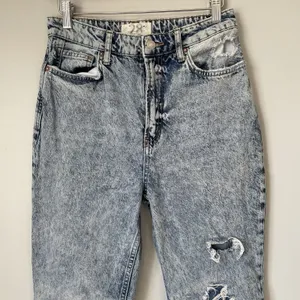 Free People We The Free Straight Leg Denim Jeans Blue Distressed Women's Size 28 thumbnail 4