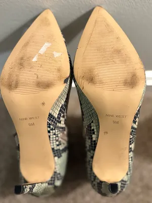 Nine West Snake Print Leather Ankle Boots Size 9M Pointed Toe Stiletto Heel thumbnail 5
