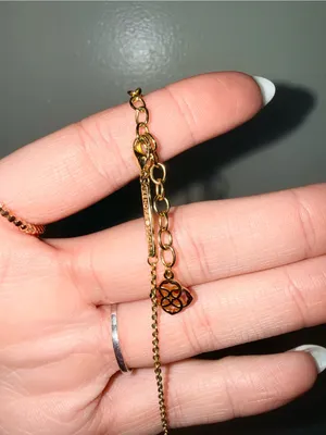 Kendra Scott Gold Necklace with Pale Pink Stone thumbnail 2