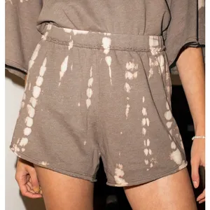 NWT Lulu's It's a Lifestyle Lounge Shorts‎ in Brown Tie-Dye thumbnail 1